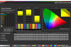 Colors (mode: Vivid, white balance: Warm (level 1). Target color space: DCI-P3)