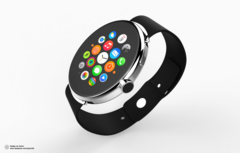 Concept image of what a round-faced Apple Watch could look like. (Source: Alcion Design)