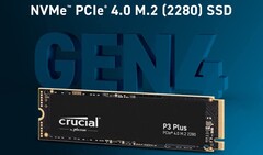 Amazon currently sells the spacious 2TB variant of the Crucial P3 Plus PCIe 4.0 SSD for just US$124.99 (Image: Crucial)