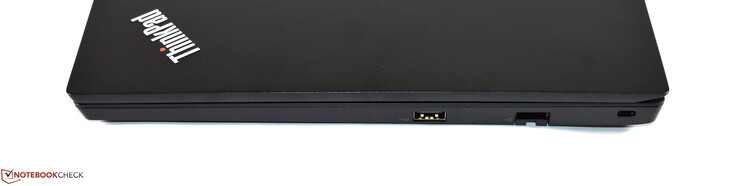 Right: USB 2.0 Type-A, RJ45 Ethernet, Kensington lock