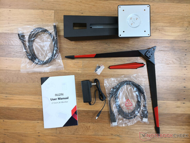 All included accessories. The AC power adapter cable is very short at just under 3 feet