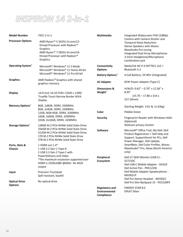 Inspiron 14 7425 2-in-1 SKU options (Source: Dell)