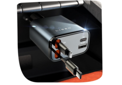 The Lisen 4-in-1 retractable car charger offers a maximum output of 69 W (Image source: Lisen)
