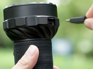 The Olight Marauder 3 bidirectional USB-C can be used to reverse charge phones and electronics.