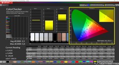 CalMAN ColorChecker (profile: sRGB, target color space: sRGB)