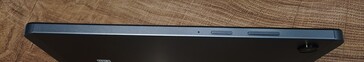 Right: Standby button, volume rocker