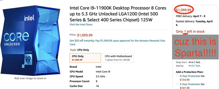 Intel's first meme CPU - The Core i9-11900K