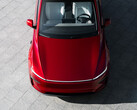 The new 2026 Model Y in Ultra Red color. (Image source: Tesla)