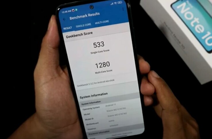 Redmi Note 10 GeekBench. (Source: Sigit Prastowo)