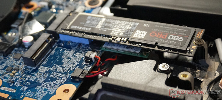 The Wi-Fi module is hidden underneath the SSD.