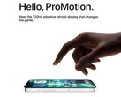 The 120Hz ProMotion display in the iPhone 13 Pro and iPhone 13 Pro Max will supposedly not be available in every iPhone 14 (Image: Apple)