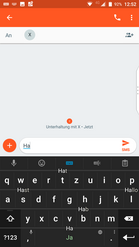 BlackBerry keyboard in portrait mode