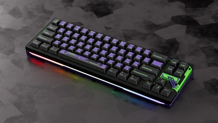 The Slice68 HE will come in an EVA-01-themed purple colorway. (Image source: Chilkey)