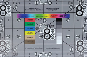 Shot of the test chart