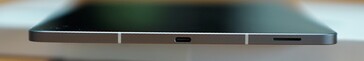 Right: USB-C port, speaker