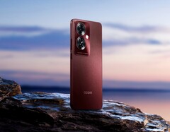The Oppo F25 Pro 5G features an optional textured back in eye-catching red. (Image: Oppo)