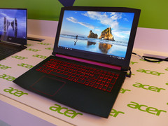 The Acer Nitro 5 with AMD Ryzen on display at CES.