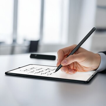 The Motorola Razr Fold has stylus support, unlike the Galaxy Z Fold 7. (Image source: Evan Blass)