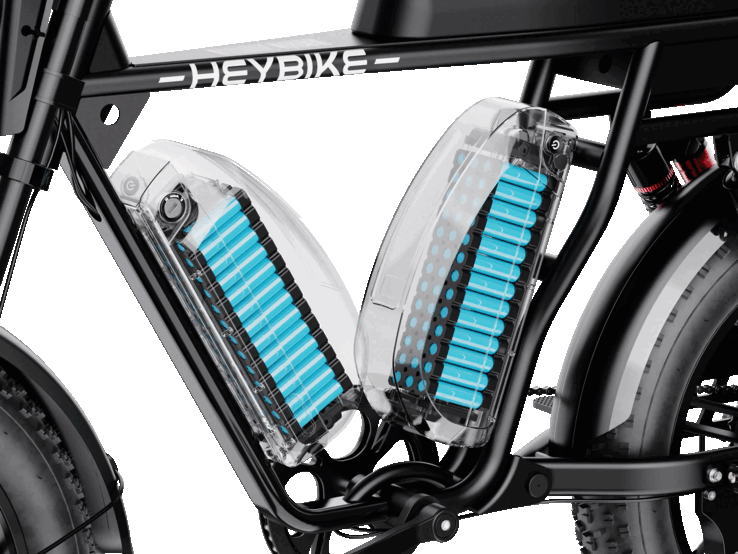 The Heybike Saturn offers dual battery pack option