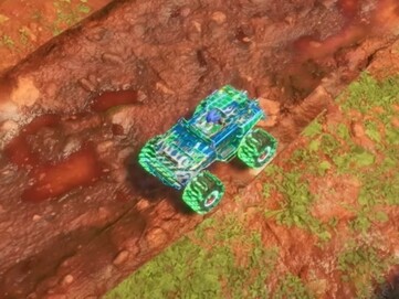 Sonic's car finishing Transforming into a truck (Image Source: Sega)