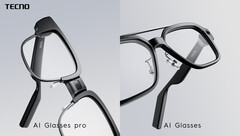 The Tecno AI Glasses and Tecno AI Glasses Pro are smart glasses with AI features and integrated cameras. (Image source: Tecno)
