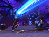 World of Warcraft scene of a spellcaster blasted by a blazing blue beam (Image source: Windowscentral.com)