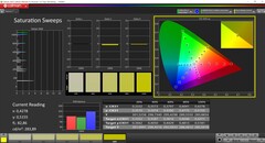 CalMAN saturation (profile: AdobeRGB, target color space: AdobeRGB)