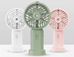 The Xiaomi DOCO ultrasonic handheld misting fan comes in three colors. (Image source: Youpin)