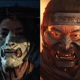 Atsu (left) from Ghost of Yōtei and Jin Sakai (right) from Ghost of Tsushima wear distinct oni-style masks that symbolise their transformation into feared legends. (Image source: Sucker Punch Productions)