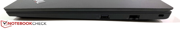 Right: USB-A 2.0, Gigabit Ethernet, Kensington Security Slot