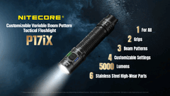 The Nitecore P17iX offers the same features as the P27iX, only with a smaller head