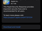 Apple rolled out its first public Rapid Security Response update today. (Image: own)