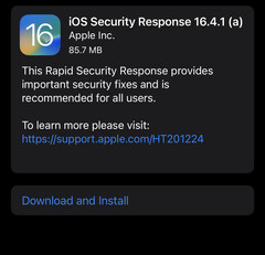 Apple rolled out its first public Rapid Security Response update today. (Image: own)