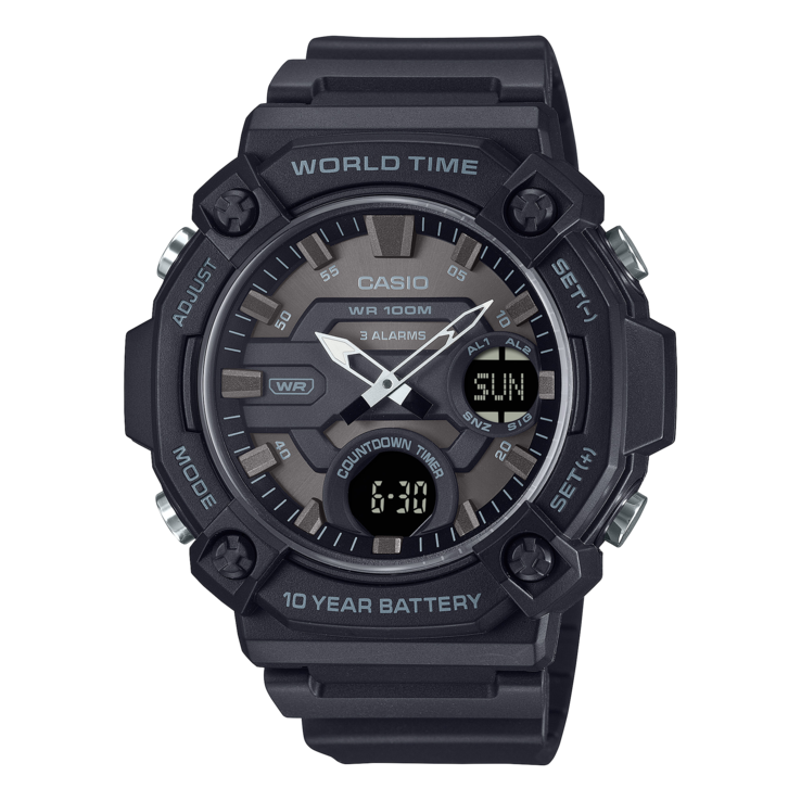 The Casio AEQ120W-1BV watch is now available in the US. (Image source: Casio)