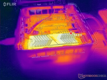 Lexar NM800 heat sink hot spot at 60 C when stressed