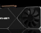 The RTX 4090 Ti Founders Edition could be as large as its predecessor but with a thicker heatsink to account for an increased TGP. (Image source: Moore's Law is Dead)