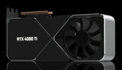 The RTX 4090 Ti Founders Edition could be as large as its predecessor but with a thicker heatsink to account for an increased TGP. (Image source: Moore&#039;s Law is Dead)