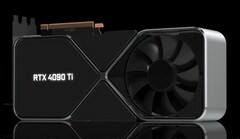 The RTX 4090 Ti Founders Edition could be as large as its predecessor but with a thicker heatsink to account for an increased TGP. (Image source: Moore's Law is Dead)