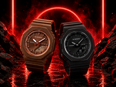 The Casio G-Shock GMA-P2110B-1A and the G-Shock GMA-P2110B-5A (right to left)