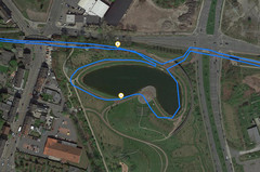 GPS Test: Samsung Galaxy J4 Plus (2018) – Cycling around a lake