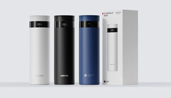 The smart water bottle is available in three colours. (Image source: Huawei)