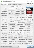 Lenovo IdeaPad Flex 5 GPU-Z: GPU Info tab