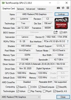 Lenovo IdeaPad Flex 5 GPU-Z: GPU Info tab