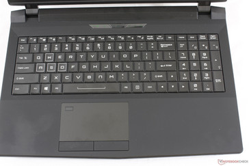 No major changes to the keyboard or trackpad from existing Eurocom notebooks
