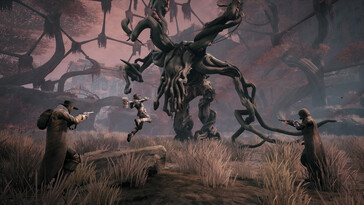 An image showing a fight against an enemy in Remnant: From the Ashes.
