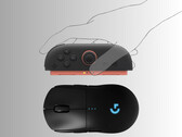 Switch 2 Joy-Cons pictured above gaming mouse (Image source: Nintendo of America, Logitech with edits)
