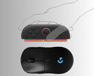 Switch 2 Joy-Cons pictured above gaming mouse (Image source: Nintendo of America, Logitech with edits)