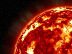 Artist's illustration showing the Sun in our solar system. (Image source: josephwoodall2 - Pixabay)