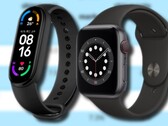 Strong Mi Smart Band 6 shipments have helped Xiaomi leapfrog over Apple. (Image source: Xiaomi/Apple/Canalys - edited)