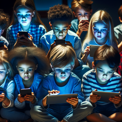 Florida Gov. DeSantis protects young children from addictive and harmful social media through new law. (Source: AI image Dall-E 3)